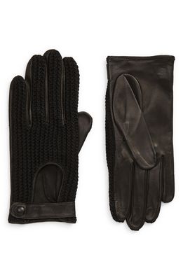 Seymoure Isabella Leather Gloves in Black
