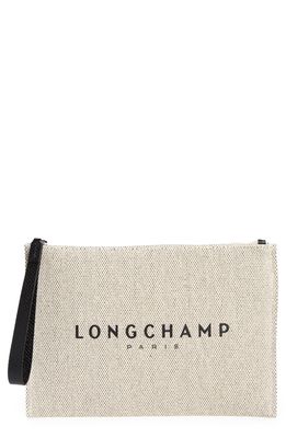 Longchamp Essential Toile Cosmetic Bag in Ecru