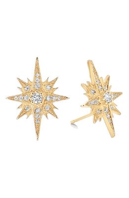 Sara Weinstock Gretta Diamond Starburst Stud Earrings in 18K Yg