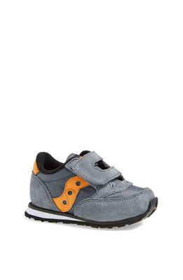 Saucony Jazz Hook & Loop Sneaker in Grey/Orange