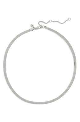 Madewell Herringbone Chain Necklace in Light Silver Ox