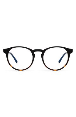 DIFF Sawyer 47mm Round Optical Glasses in Black /Tortoise/Clear
