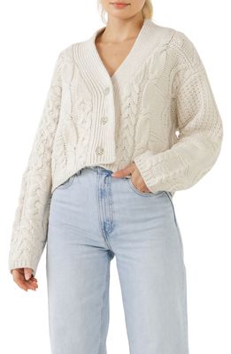 Endless Rose Button-Up Cardigan in Cream
