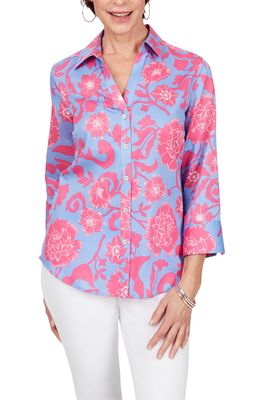 Foxcroft Mary Floral Wrinkle Free Button-Up Shirt in Multi