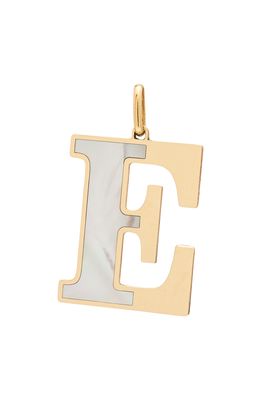 Stephanie Windsor Large Initial Pendant in Yellow Gold E