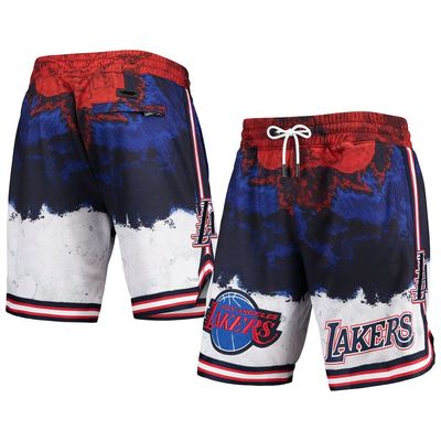 Men's Pro Standard Los Angeles Lakers Americana Dip-Dye Shorts in Red