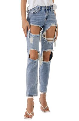 Grey Lab Distressed Jeans in Light Denim
