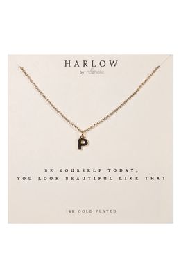 Nashelle Initial Charm Necklace in Gold P