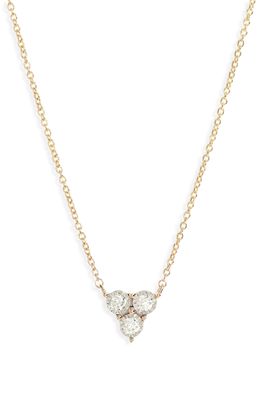 Dana Rebecca Designs Ava Bea Trio Diamond Pendant Necklace in Yellow Gold