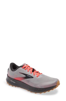 Brooks Catamount Trail Running Shoe in Alloy/Pink/Black