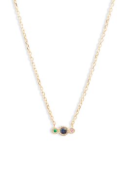 Jennie Kwon Designs Blue Sapphire Journey Pendant Necklace in Yellow Gold/Blue Sapphire