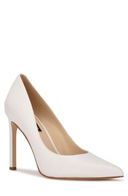 Nine West 'Tatiana' Pointy Toe Pump in White Leather