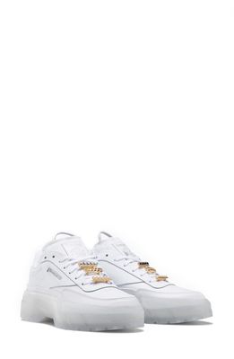 Reebok Club C Cardi Platform Sneaker in White/White/White