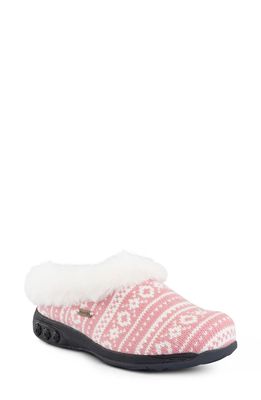Therafit Adele Genuine Shearling Lined Sneaker Mule in Soft Pink