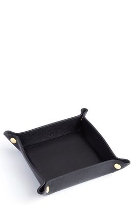 ROYCE New York Catchall Leather Valet Tray in Black