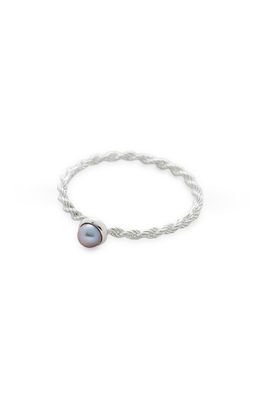 Monica Vinader Cultured Pearl Ring in Silver
