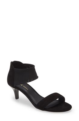 Pelle Moda Elvi Suede Sandal in Black Suede