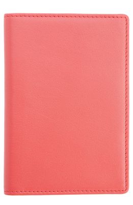 ROYCE New York RFID Leather Passport Case in Red
