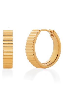 Monica Vinader Disco Huggie Hoop Earrings in Gp