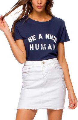 Sub Urban Riot Be a Nice Human Graphic Tee in Navy