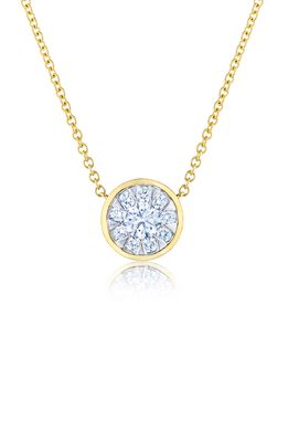 Kwiat Sunburst Diamond Pendant Necklace in Yellow Gold