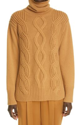 Lafayette 148 New York 8 Knot Cable Cashmere Sweater in Ginger Root