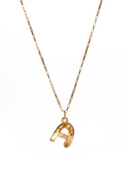 Alighieri Initial Pendant Necklace in Gold-A