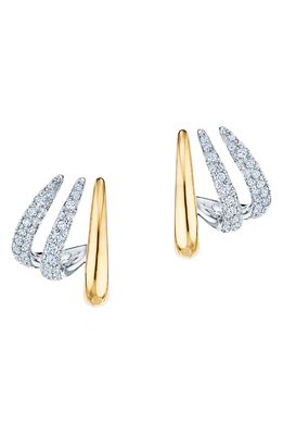 Kwiat Orbit Diamond Hoop Earrings in Yellow Gold/Diamond