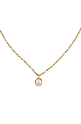 Christina Greene Dainty Cultured Pearl Pendant Necklace in Gold/Pearl