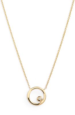 Dana Rebecca Designs Lulu Jack Diamond Disc Pendant Necklace in Yellow Gold