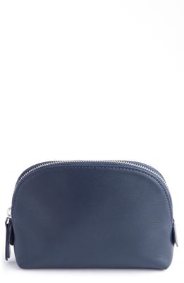 ROYCE New York Compact Cosmetics Bag in Navy Blue