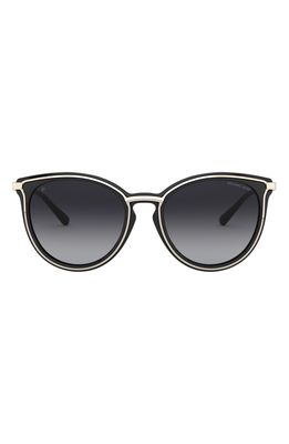 Michael Kors 54mm Polarized Gradient Cat Eye Sunglasses in Gold Black