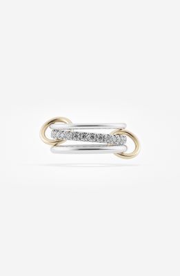 Spinelli Kilcollin Petunia Linked Diamond Rings in Yellow Gold/Silver