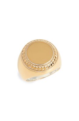 Anna Beck Smooth Signet Ring in Gold