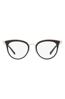 Michael Kors 50mm Optical Glasses in Black/Rose Gold