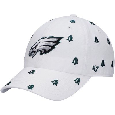 Women's '47 White Philadelphia Eagles Confetti Clean Up Liberty Adjustable Hat