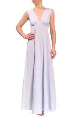 Everyday Ritual Amelia Long Nightgown in Blue