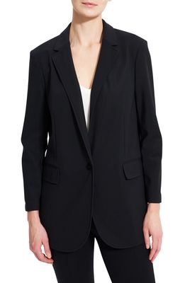 Theory Casual One-Button Blazer in Black