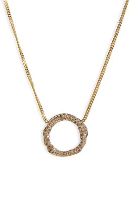 Alice Waese Vega Pendant Necklace in Gold/Grey Diamonds