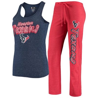 Women's Concepts Sport Red/Navy Houston Texans Satellite Slub Pants and Tank Top Sleep Set