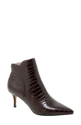 Charles David Amateur Bootie in Brown Faux Leather