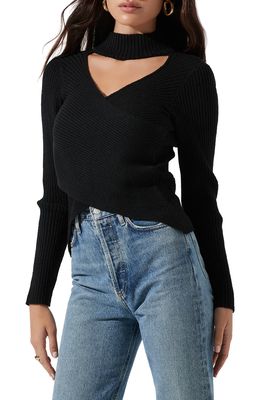 ASTR the Label Cross Front Sweater in Black