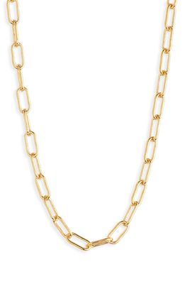 BYCHARI Soho Paper Clip Link Necklace in Gold Filled