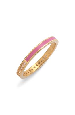 Argento Vivo Sterling Silver Pave Enamel Ring in Gold