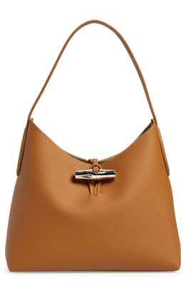 Longchamp Roseau Essential Leather Hobo in Natural
