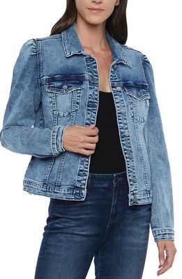 Wash Lab Denim Wash Lab Puff Sleeve Denim Jacket in Blue Foam Light