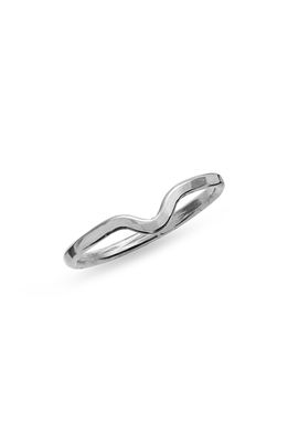 Nashelle Chevron Midi Ring in Silver