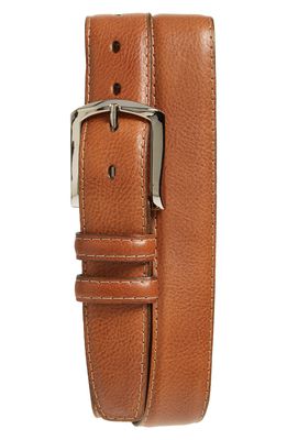 Torino Belts Glazed Leather Belt in Brandy