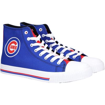 Men's FOCO Chicago Cubs High Top Canvas Sneakers in Blue