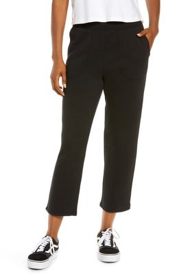 Madewell MWL Airyterry Stitch Pocket Tapered Sweatpants in Black Coal